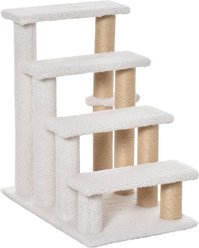 PawHut 25.3-in 4-Level Stair Ladder, with Hanging Play Ball & Steps for Bed Cat Tree, White slide 2 of 8