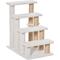 Show in main carousel: PawHut 25.3-in 4-Level Stair Ladder, with Hanging Play Ball & Steps for Bed Cat Tree, White slide 4 of 9