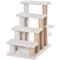 Show in main carousel: PawHut 25.3-in 4-Level Stair Ladder, with Hanging Play Ball & Steps for Bed Cat Tree, White slide 3 of 9