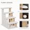 Show in main carousel: PawHut 25.3-in 4-Level Stair Ladder, with Hanging Play Ball & Steps for Bed Cat Tree, White slide 6 of 9