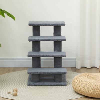 Show full view: PawHut 25-in Cat Tree with Stairway, Gray slide 7 of 10
