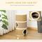 Show in main carousel: PawHut 28-in 3 Story Sisal Cat Tree, Brown slide 4 of 9