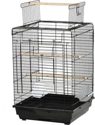 PawHut 28-in Steel with Open Play Top Bird Cage, Black slide 2 of 9