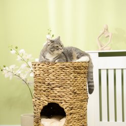 PawHut 29-in 3 Story Sisal Cat Tree, Brown slide 2 of 9