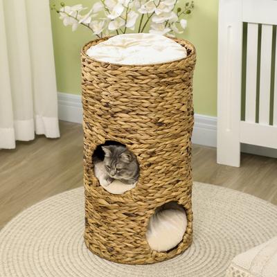Show full view: PawHut 29-in 3 Story Sisal Cat Tree, Brown slide 7 of 9