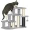 Show in main carousel: PawHut 2 in 1 20-in Cat Tree with Stairs, Light Gray slide 1 of 10