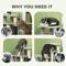 Show in main carousel: PawHut 2 in 1 20-in Cat Tree with Stairs, Light Gray slide 7 of 10