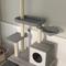 Show in main carousel: PawHut 2 in 1 Litter Box Enclosure with 102-in Floor-to-Ceiling Cat Tree, Gray slide 9 of 11