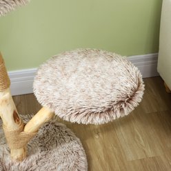 PawHut 35-in Wooden Cat Tree, Brown slide 2 of 9