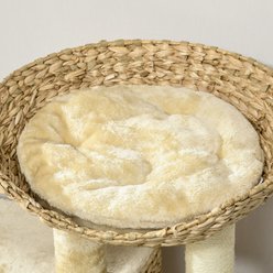 PawHut 39-in Plush Cat Tree, Beige slide 2 of 9