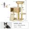 Show in main carousel: PawHut 39-in Plush Cat Tree, Beige slide 3 of 9