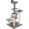 Show in main carousel: PawHut 40-in 5-Level Revolving Stair Scratcher Climbing Activity Tower with Play Center & Resting Perch Cat Tree, Beige/Grey slide 4 of 8