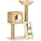 Show in main carousel: PawHut 40-in Cattail Weave Rattan Cat Tree, Natural Wood slide 1 of 10
