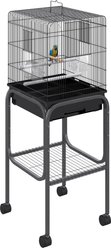 PawHut 44.5-in Metal Indoor Starter Kit Bird Cage, Black