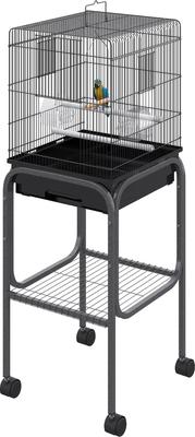 Show full view: PawHut 44.5-in Metal Indoor Starter Kit Bird Cage, Black slide 2 of 9