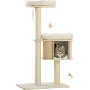 PawHut 53-in Sisal Cat Tree, Beige