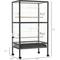 Show in main carousel: PawHut 54-in Extra Large Portable Rolling Iron Aviary Flight Bird Cage, Black slide 5 of 9