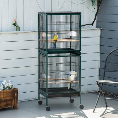 Show full view: PawHut 55-in 2-in1 Aviary Bird Cage, Green slide 4 of 10