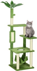 PawHut 56-in Cat Tree, Green