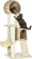 PawHut 59-in Sisal Cat Tree, Beige