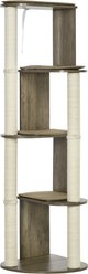 PawHut 65-in Corner Jute Cat Tree Tall, Cream White