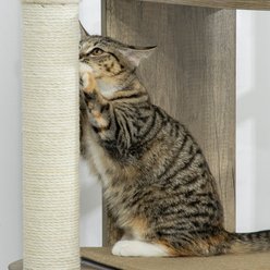 PawHut 65-in Corner Jute Cat Tree Tall, Cream White slide 2 of 9