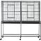 Show in main carousel: PawHut 65-in Double Rolling Metal Bird Cage, Black & Gray slide 1 of 9