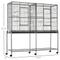Show in main carousel: PawHut 65-in Double Rolling Metal Bird Cage, Black & Gray slide 3 of 9