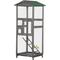 Show in main carousel: PawHut 65-in Wooden Outdoor Finches Aviary with Pull Out Tray Bird Cage, Grey slide 2 of 9