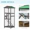 Show in main carousel: PawHut 65-in Wooden Outdoor Finches Aviary with Pull Out Tray Bird Cage, Grey slide 9 of 9