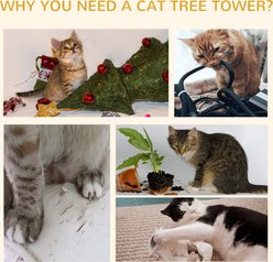 PawHut 8.5-ft Adjustable Floor-To-Ceiling Cat Tree, Brown slide 2 of 9