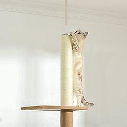 PawHut 8.5-ft Adjustable Floor-To-Ceiling Cat Tree, Light Brown slide 2 of 9