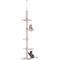 Show in main carousel: PawHut 8.5-ft Adjustable Height Floor-To-Ceiling Cat Tree, Beige & White slide 1 of 10