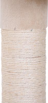 Show full view: PawHut 8.5-ft Adjustable Height Floor-To-Ceiling Cat Tree, Beige & White slide 9 of 10