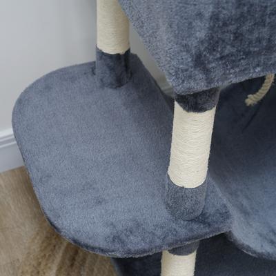 Show full view: PawHut 81-in Cat Tree for Large Cats, Dark Gray slide 10 of 11
