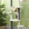 Show in main carousel: PawHut 89 to 108-in Adjustable Height Floor-to-Ceiling Cat Tree, White slide 10 of 10