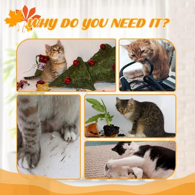 Show full view: PawHut 95-in Adjustable Height Plush Floor-to-Ceiling Cat Tree, Orange slide 8 of 10