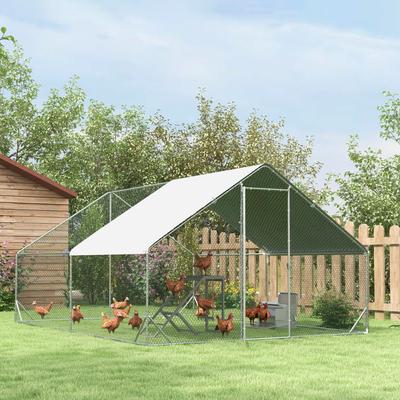 Show full view: PawHut Active Play Chicken Coop Accessories, Gray slide 9 of 9