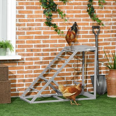 Show full view: PawHut Active Play Chicken Coop Accessories, Gray slide 2 of 9