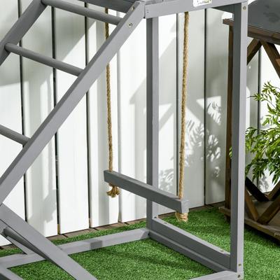 Show full view: PawHut Active Play Chicken Coop Accessories, Gray slide 8 of 9