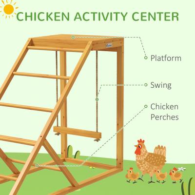 Show full view: PawHut Active Play Chicken Coop Accessories, Yellow slide 4 of 9