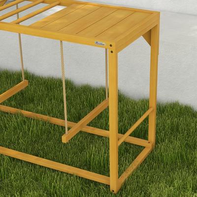 Show full view: PawHut Active Play Chicken Coop Multi-Bird Accessories, Natural slide 8 of 9