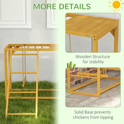 Show full view: PawHut Active Play Chicken Coop Multi-Bird Accessories, Natural slide 6 of 9