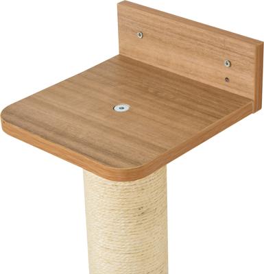 Show full view: PawHut Activity Tower 61.5-in Multi-Level Cat Tree, Yellow slide 8 of 9