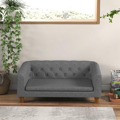 Show full view: PawHut Anti-Slip Elevated Dog Sofa Bed, Gray, 37.75-in slide 10 of 11