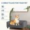Show in main carousel: PawHut Anti-Slip Elevated Dog Sofa Bed, Gray, 37.75-in slide 6 of 11