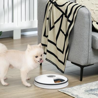 Show full view: PawHut Automatic Dog Feeder, White, White slide 2 of 9