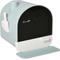 Show in main carousel: PawHut Cat Litter Box with Lid, Scoop, & Filter, 17-in, Green slide 1 of 10