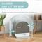 Show in main carousel: PawHut Cat Litter Box with Lid, Scoop, & Filter, 17-in, Light Gray slide 6 of 11