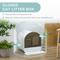 Show in main carousel: PawHut Cat Litter Box with Lid, Scoop, & Filter, 17-in, White slide 5 of 10